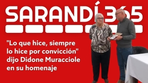 &ldquo;Lo que hice, siempre lo hice por convicci&oacute;n&rdquo; afirm&oacute; Didone Muracciole al ser homenajeada en Sarand&iacute; Grande