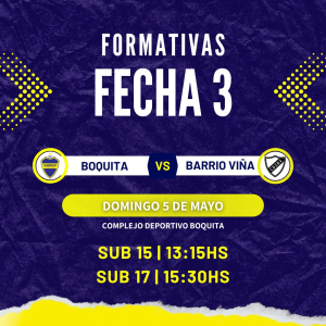 Boquita y Barrio Vi&ntilde;a se enfrentar&aacute;n el domingo en categor&iacute;as Sub 15 y Sub 17