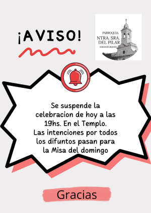 Se suspendi&oacute; la Misa por los Difuntos en Parroquia de Sarand&iacute; Grande