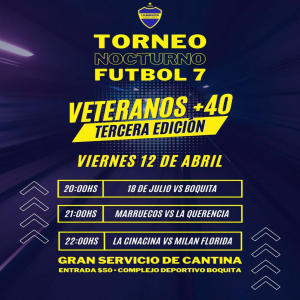 Tres nuevos partidos habr&aacute; hoy en Torneo Veteranos +40 en Sarand&iacute; Grande