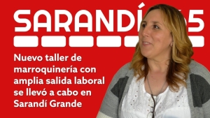 Nuevo taller de marroquiner&iacute;a brind&oacute; artista Mar&iacute;a Hern&aacute;ndez Pessi en Club de Abuelos de Sarand&iacute; Grande