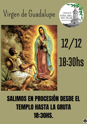 Hoy celebrar&aacute;n procesi&oacute;n en honor a la Virgen de Guadalupe en Sarand&iacute; Grande