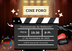 Un nuevo Cine Foro celebrar&aacute; ma&ntilde;ana Uni 3 Sarand&iacute; Grande