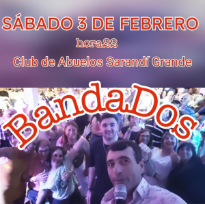 Baile con Banda Dos habr&aacute; ma&ntilde;ana en el Club de Abuelos de Sarand&iacute; Grande