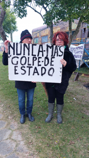 Sarand&iacute; Grande dijo ayer "Nunca m&aacute;s" al cumplirse 50 a&ntilde;os del golpe de estado