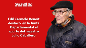 Edil Carmelo Benoit destac&oacute; legado del maestro Julio Caballero en Sarand&iacute; Grande tras minuto de silencio cumplido en la Junta