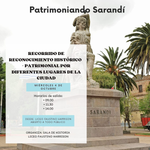 Recorrida de reconocimiento hist&oacute;rico por Sarand&iacute; Grande organiza el Liceo Faustino Harrison