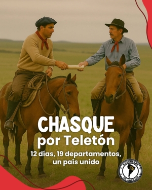 Jinetes de Go&ntilde;i, Puntas de Maciel y Sarand&iacute; Grande llevar&aacute;n ma&ntilde;ana el Chasque por la Telet&oacute;n