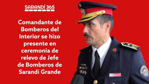 Comandante de Bomberos del Interior impuso en su cargo al nuevo Jefe en Sarand&iacute; Grande y destac&oacute; el funcionamiento de la unidad