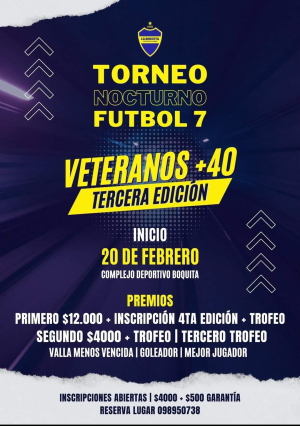Comenz&oacute; inscripci&oacute;n para Torneo de F&uacute;tbol 7 en Boquita