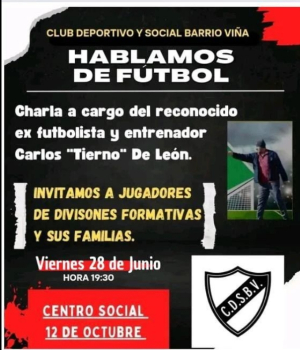 El pr&oacute;ximo viernes se llevar&aacute; a cabo Cl&iacute;nica de F&uacute;tbol en Centro Social 12 de Octubre de Sarand&iacute; Grande
