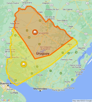 Sarand&iacute; Grande est&aacute; bajo alerta amarilla por tormentas fuertes