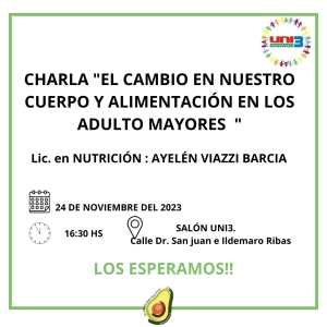 Charla sobre alimentaci&oacute;n brindar&aacute; Uni 3 en Sarand&iacute; Grande