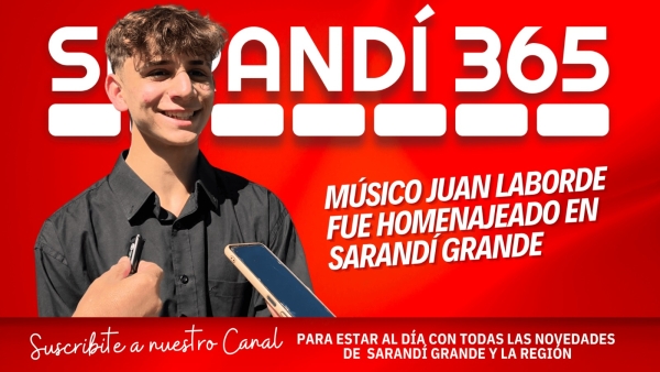 Joven músico Juan Laborde recibió emotivo reconocimiento tras ser becado para estudiar en Italia