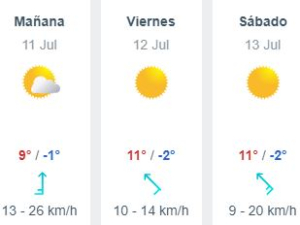 Temperaturas bajo cero pronostica Meteored desde ma&ntilde;ana en Sarand&iacute; Grande