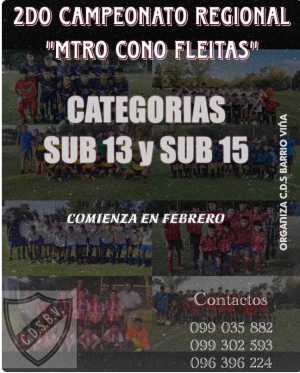 Preparan 2do Campeonato Regional Sub 13 y Sub 15 "Mtro. Cono Fleitas" en Sarand&iacute; Grande