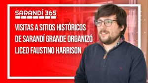 Organizaron hoy recorridas por lugares hist&oacute;ricos de Sarand&iacute; Grande para que los liceales puedan entender la importancia del patrimonio local