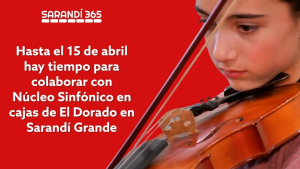 Comenz&oacute; campa&ntilde;a para colaborar con N&uacute;cleo Sinf&oacute;nico en cajas de Supermercado El Dorado en Sarand&iacute; Grande