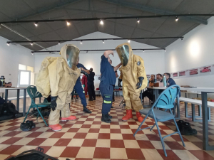 Bomberos de Sarand&iacute; se capacitan ante transporte de mercanc&iacute;as peligrosas de UPM por Ruta 5