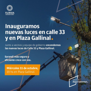 Nuevas luces inaugurar&aacute;n hoy en calle Treinta y Tres y Plaza Gallinal en Sarand&iacute; Grande
