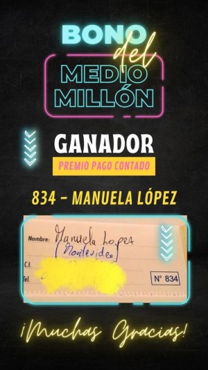 Se llev&oacute; a cabo primer sorteo del "Bono del Medio Mill&oacute;n" de ID Deportiva Boquita de Sarand&iacute; Grande
