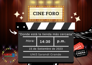 Uni 3 Sarand&iacute; Grande y Plan Ibirapit&aacute; celebrar&aacute;n su segundo Cine Foro