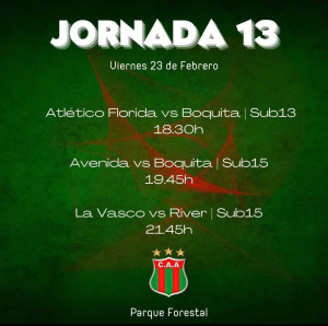 Boquita enfrentar&aacute; hoy a Atl&eacute;tico Florida en Categor&iacute;a Sub 13