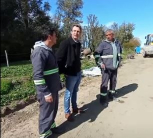 Secr. Gral. de IDF Marcos P&eacute;rez recorri&oacute; obras en barrio Garibaldi de Sarand&iacute; Grande