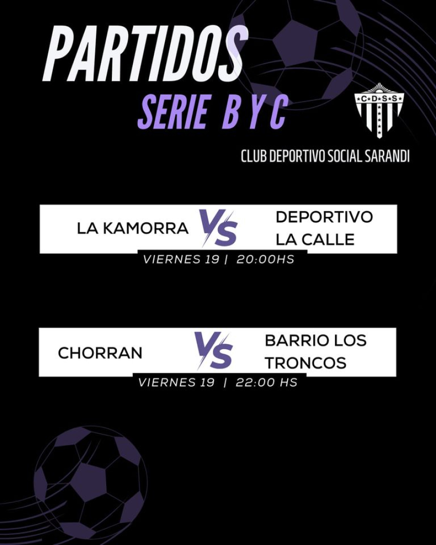 Con dos partidos contin&uacute;a hoy el Campeonato Barrial en Sarand&iacute; Grande