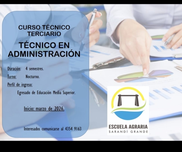 Quedan los últimos cupos disponibles para curso de Técnico en Administración que brindará UTU en Sarandí Grande