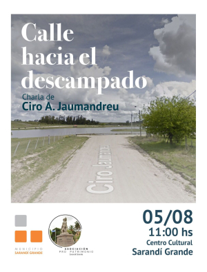 Confirmaron para la hora 11 del s&aacute;bado charla del artista Ciro A. Jaumandreu en Sarand&iacute; Grande