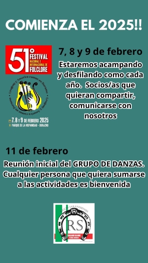 Ra&iacute;ces Sarandienses estar&aacute; presente con campamento y desfile de caballer&iacute;a gaucha en Festival de Folklore de Durazno