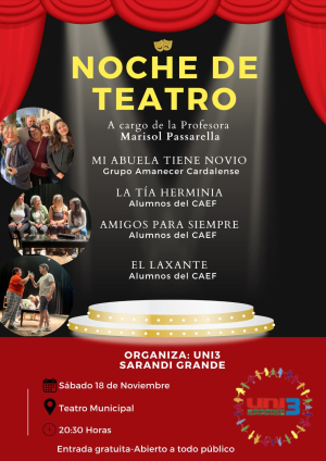 UNI 3 brindar&aacute; el s&aacute;bado velada teatral en Sarand&iacute; Grande