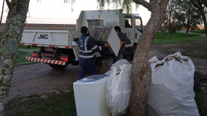 Tareas de limpieza se llevaron a cabo en Maciel y Go&ntilde;i