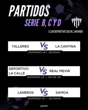 Con tres partidos contin&uacute;a hoy campeonato barrial en Sarand&iacute; Gande