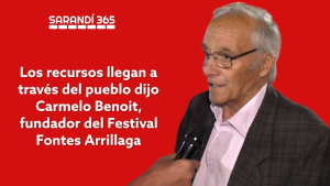 "Los recursos llegan a trav&eacute;s del pueblo" dijo Carmelo Benoit, fundador del Festival Fontes Arrillaga