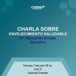 Taller sobre envejecimiento saludable brindar&aacute;n hoy COMEF y Uni 3 en Sarand&iacute; Grande