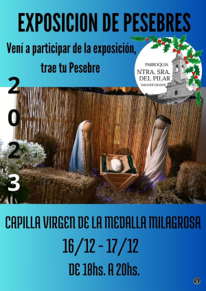 Exposici&oacute;n de Pesebres organiza la Parroquia Ntra. Sra. del Pilar de Sarand&iacute; Grande