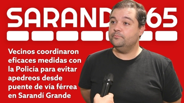 Coordinación entre vecinos y Policía permitió controlar apedreos y otros riesgos en pasaje de vía férrea en Sarandí Grande