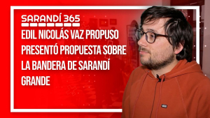 Edil Nicol&aacute;s Vaz present&oacute; ante la Junta propuesta para oficializar bandera de Sarand&iacute; Grande