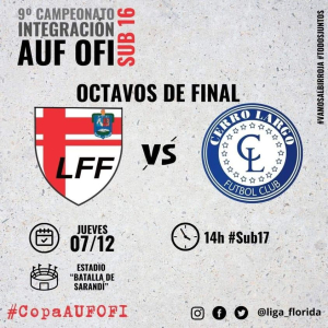 Se disputar&aacute;n hoy octavos de Torneo Integraci&oacute;n Sub 17 en Sarand&iacute; Grande