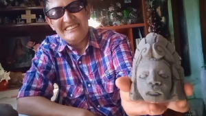 Compartieron im&aacute;genes de pieza ind&iacute;gena hallada hace casi medio siglo cerca de Sarand&iacute; Grande