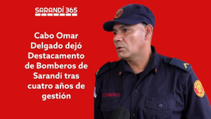 Cabo Omar Delgado se despidi&oacute; de Sarand&iacute; Grande tras cuatro a&ntilde;os al frente del Destacamento de Bomberos