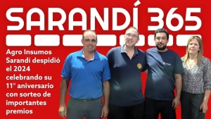 Agro Insumos Sarand&iacute; celebr&oacute; hoy sorteo de importantes premios por su 11&deg; aniversario en Sarand&iacute; Grande