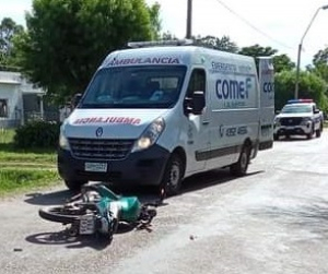 Joven accidentado recibi&oacute; asistencia en Hospital de Sarand&iacute; Grande