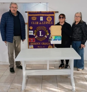Escuela 95 de Molles de Timote recibi&oacute; uno de los 30 botiquines entregados por Club de Leones de Sarand&iacute; Grande
