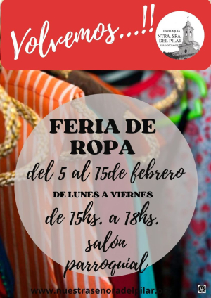 Feria de ropa abrir&aacute; hoy en sal&oacute;n de Parroquia de Sarand&iacute; Grande