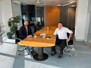 Alcalde Stopingi dialog&oacute; sobre fibra &oacute;ptica con asesor de Pte. de Antel