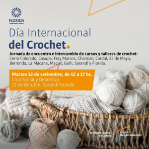 Florida celebrar&aacute; el martes el D&iacute;a Internacional del Crochet con encuentro en Sarand&iacute; Grande