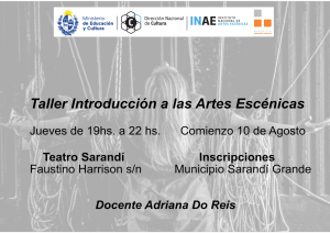 La actriz Adriana Do Reis comenz&oacute; a dictar taller gratis de teatro en Sarand&iacute; Grande